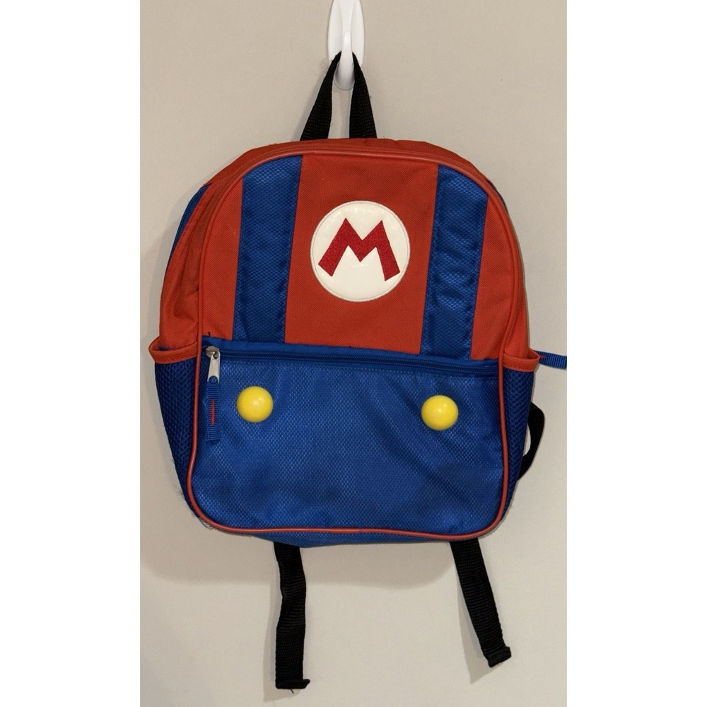 Official Nintendo Super Mario Bros Mario Cosplay Suit Mini Backpack 12"x10"